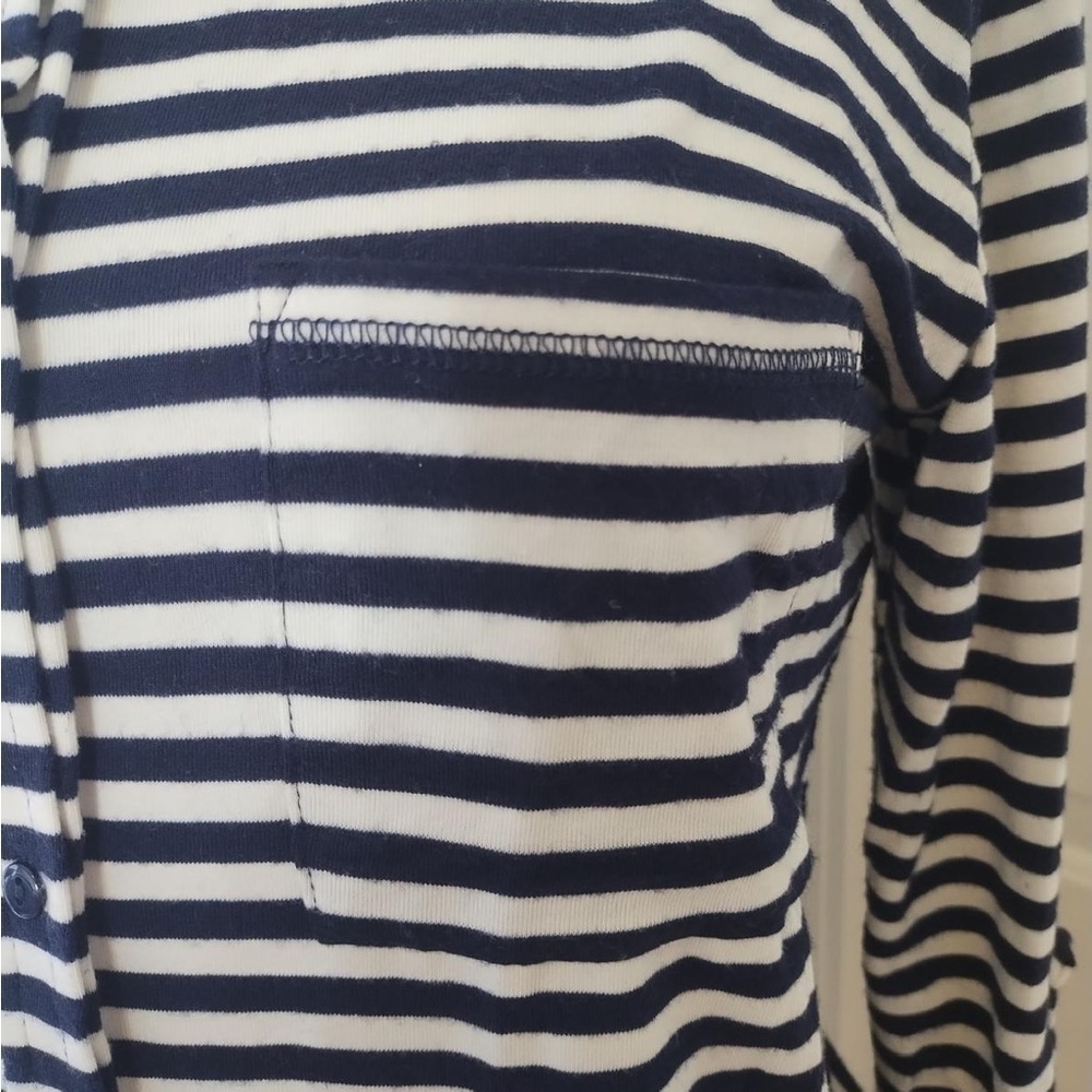St. Tropez Blue and White Dolman Sleeve Midi Dress Sz S - Picture 3 of 14